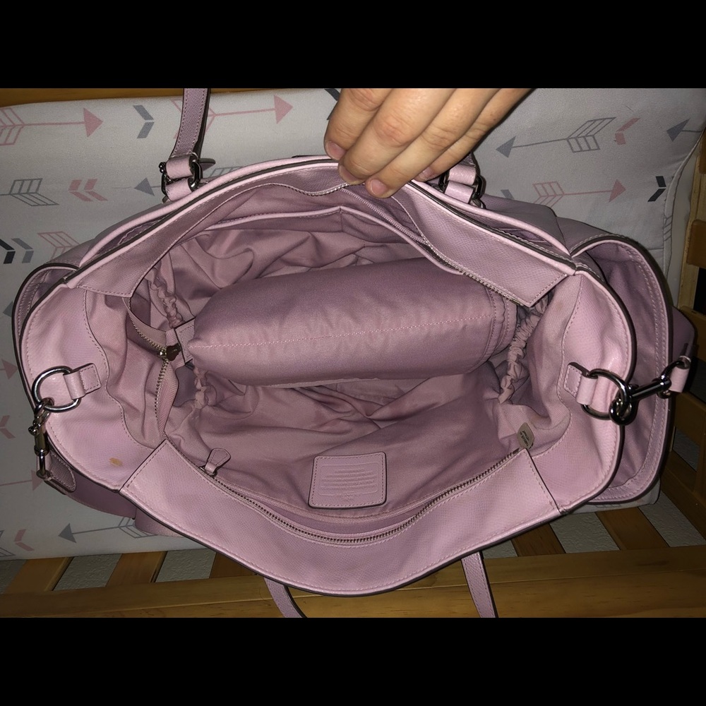 Large pink coach diaper bag - Picture 3 of 6